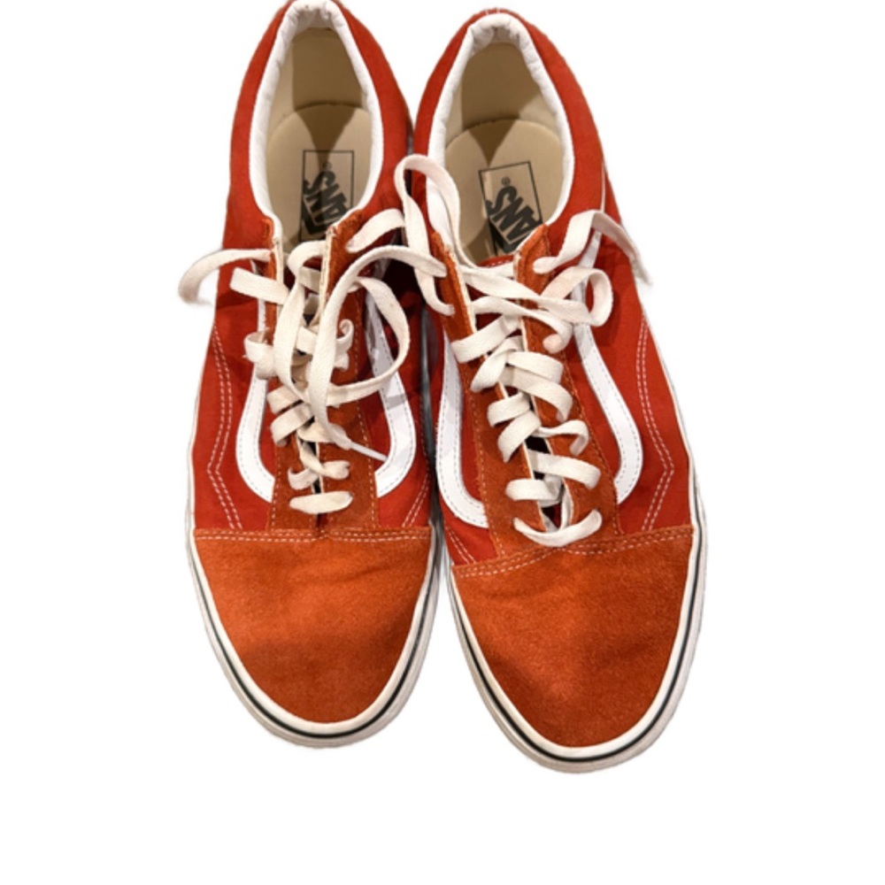 Vans Classic Red and White Lace-Up Shoes